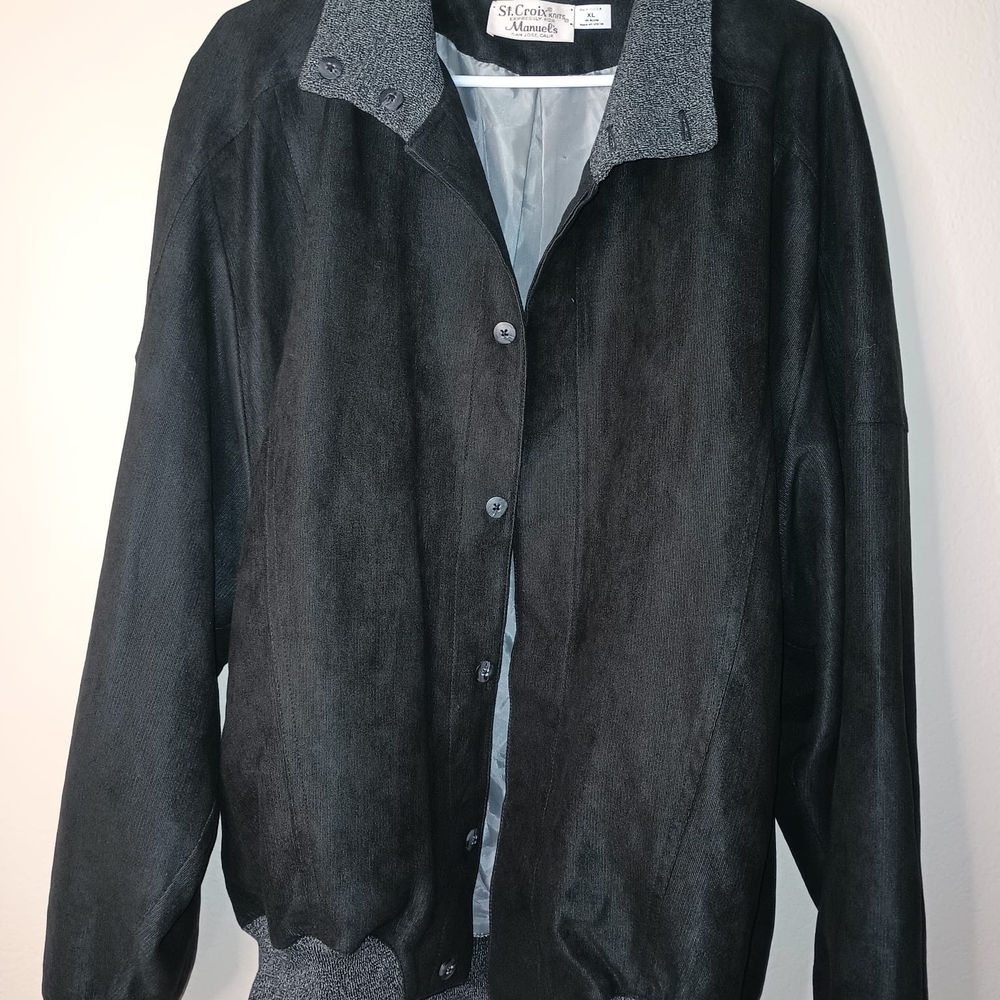 St. Croix Classic Black and Gray Relaxed Fit Jacket